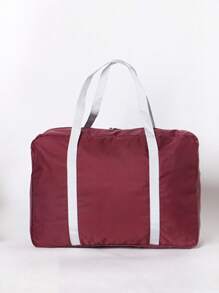 可折叠大容量旅行收纳包，男女通用衣物收纳袋，行李袋，防水旅行包，假日随身行李，周末旅行包，过夜包，返校背包，旅行必备，沙滩夏季度假旅行收纳包，行李健身包，旅行旅行袋，行李包，大学背包，行李包，周末旅行包，医院包，冬季上学背包，学习用品 - 酒紅色 - 查看 5