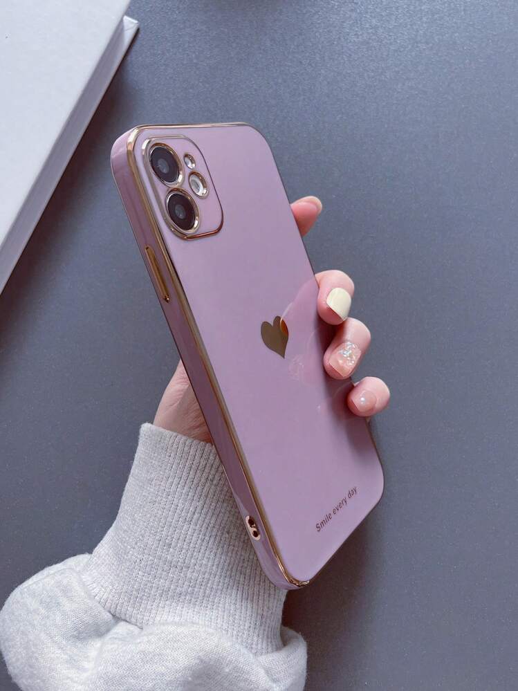 Heart Pattern Phone Case - Pink - View 4
