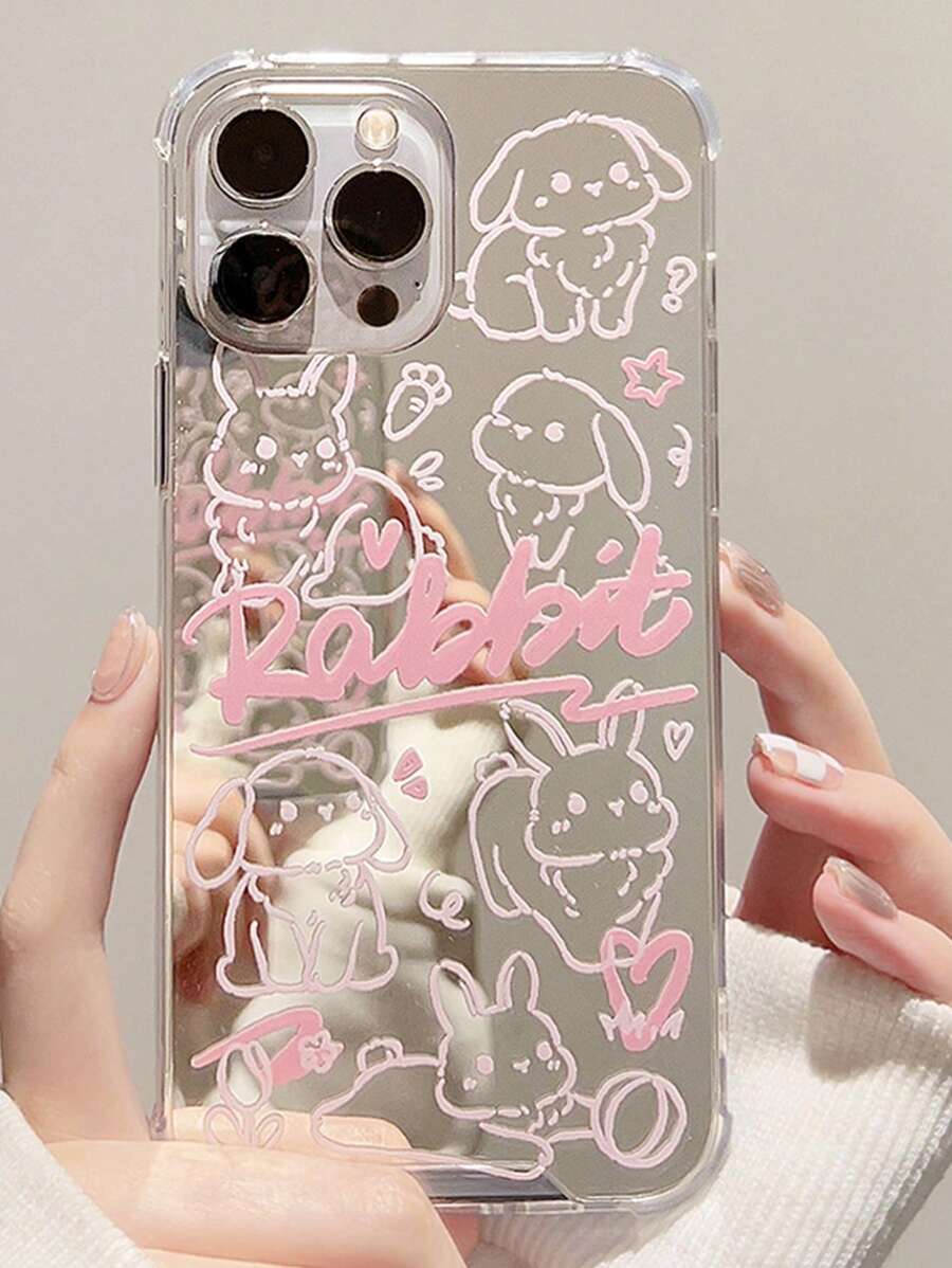 Rabbit Pattern Phone Case Compatible With iPhone15/15Plus/15Pro/15Promax - Multicolor - View 1