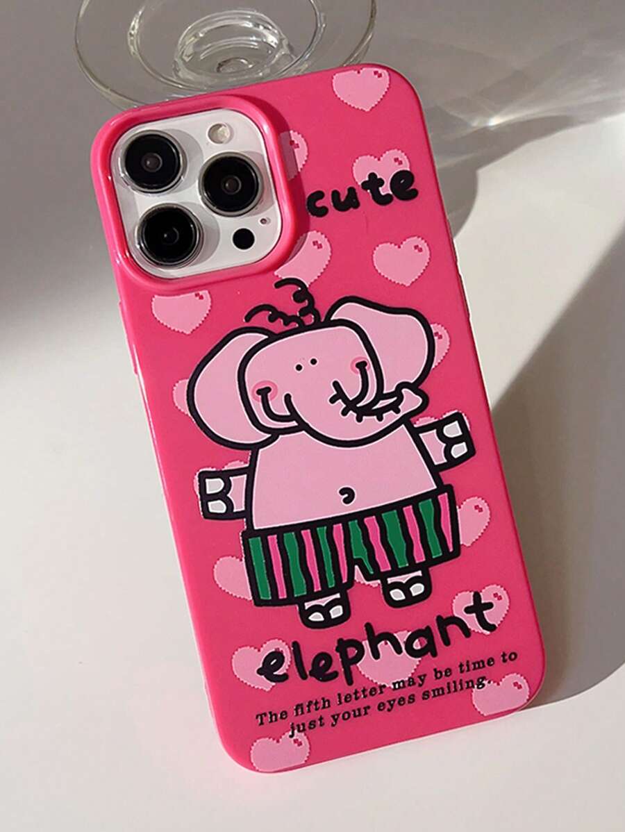 大象圖案手機殼相容於iPhone15/15Plus/15Pro/15Promax - 彩色 - 查看 1