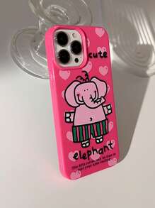 大象圖案手機殼相容於iPhone15/15Plus/15Pro/15Promax - 彩色 - 查看 3