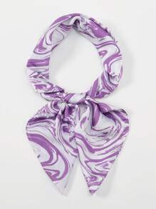 1pc Simple Printed 55cm Bandana For Women, Versatile As Waistband, Bag Decoration, Sash, Headwrap, Fashion Scarf For Spring - Multicolor - View 4