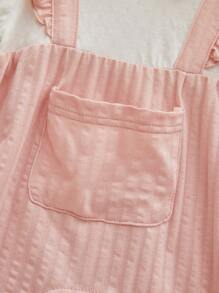 女婴连体衣，带彼得潘领和二合一设计，休闲风格 - 彩色 - 查看 9