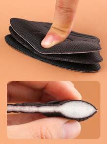 2pcs Minimalist Back Heel Pads, Polyester Fashion Black Shoes Accessories For Sneakers - Black - View 4