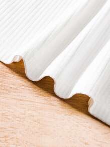 SHEIN Tween Girl Ruffle Collar Sleeveless Top, Sweet Faux Collar Design With Ruffle Trim, Comfortable Fabric, Versatile Style - White - View 5