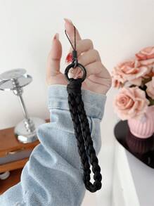 1 dây đeo điện thoại dệt thủ công, màu đen - màu đen - Xem 2