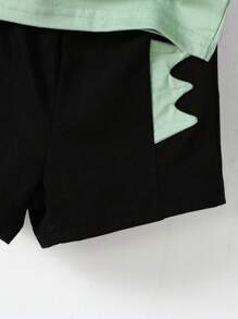 Đứa bé trai Đồ họa Hoạt hình Thiết kế bản vá 3D Áo thun & quần đùi - Nhiều màu - Xem 4