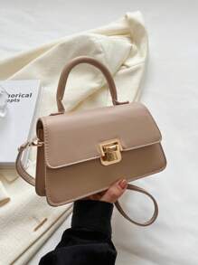 Small Flap Bag Turn Lock Elegant - Khaki - View 2