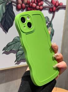 Apple Novelty Wavy Phone Case Pink Neon 3pcs Plain Phone Case Compatible With IPhone 11,IPhone 13,IPhone 14 Pro Max - Multicolor - View 5