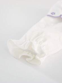 Peninsula Baby 女婴休闲吊带设计连体裤（二合一） - 紫色 - 查看 3