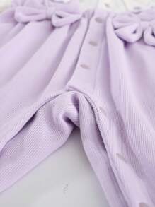 Peninsula Baby 女婴休闲吊带设计连体裤（二合一） - 紫色 - 查看 5