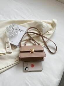 Small Flap Bag Turn Lock Elegant - Khaki - View 5