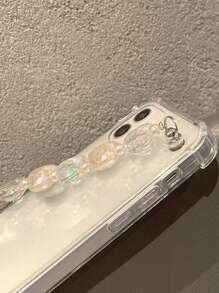 Estuche transparente para teléfono anticaída con correa de mano - transparente - Ver 4