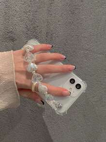 Estuche transparente para teléfono anticaída con correa de mano - transparente - Ver 5