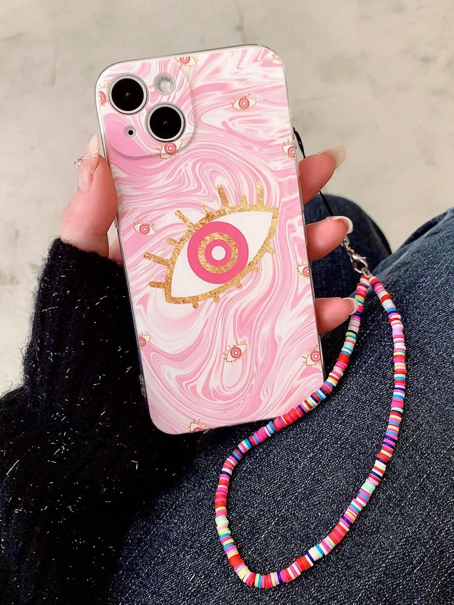 Étui de téléphone avec motif oculaire et cordon, version internationale, pas la version domestique - Multicolore - Voir 1