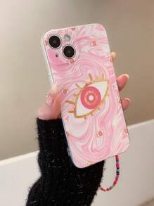 Étui de téléphone avec motif oculaire et cordon, version internationale, pas la version domestique - Multicolore - Voir 4