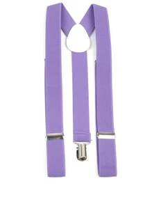 1 Unisex Chiều Dài Có Thể Điều Chỉnh Màu Tím Nhạt Hình Chữ Y Treo, Phụ Kiện Đa Năng Cho Đám Cưới, Lễ Kỷ Niệm, Công Sở, Trang Phục Công Sở - Màu tím hoa cà - Xem 3