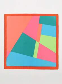 1入組幾何樣式時尚女士們方巾 - 彩色 - 查看 2