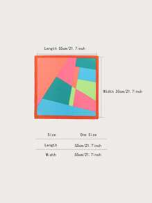 1入組幾何樣式時尚女士們方巾 - 彩色 - 查看 4