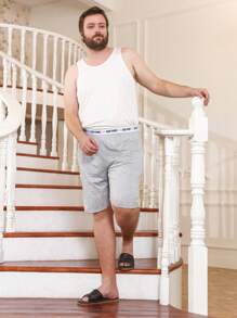 男士腰部字母條帶睡衣短褲