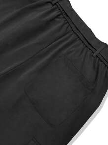 Manfinity EMRG Men Flap Pocket Side Cargo Trousers - Black - View 8