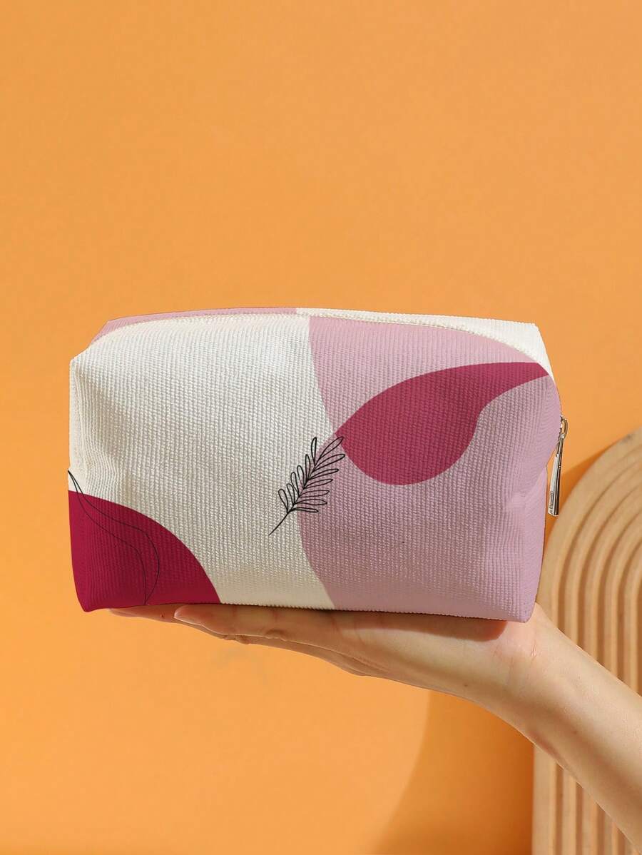 Leaf Print Makeup Bag