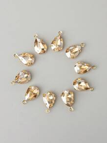 10入組黃色多面水晶玻璃珠子,適用於項鍊,手鍊diy製作 - 黃色 - 查看 1