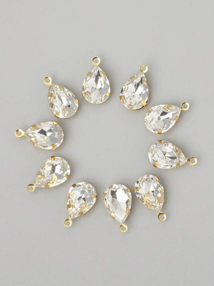 10pcs/set Fashion Copper Water-drop DIY Pendant For Women For DIY Jewelry Making - Clear - View 1