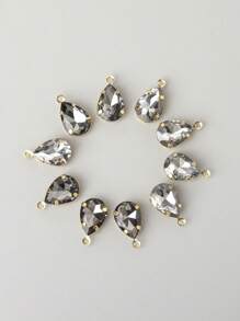 10 Cái/bộ Thời Trang Kim Cương Giả Giọt Nước Tự Làm Mặt Dây Chuyền Nữ Cho Tự Làm Trang Sức Làm - Xám - Xem 1