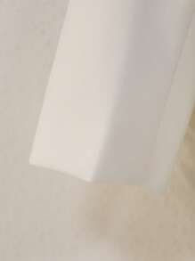 少年款披肩領長袖西裝外套,單排扣背心、褲子和蝴蝶領正式套裝,適用於春秋季節 - 白色 - 查看 8