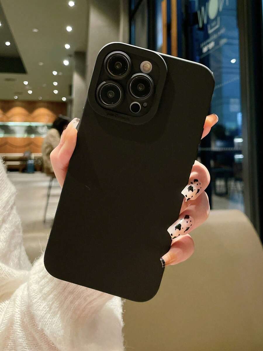 简约高端纯色护眼防摔手机壳,适用于 16、11、12、13、14、15、XR、13 Pro Max、7 Plus、16 Plus、16 Pro Max、13 Pro、14 Plus、15 Pro Max、16、16 Pro Max 防水防震防刮 - 黑色 - 查看 1