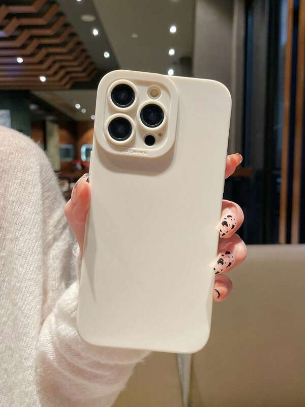 Simple High-End Solid Color Eye Pattern Anti-Drop Phone Case Compatible With IPhone 16, 11, 12, 13, 14, 15, XR, 13 Pro Max, 7P, 16 Plus, 16 Pro Max, 13 Pro, 14 Plus, 15 Pro Max, 16, 16 Pro Max