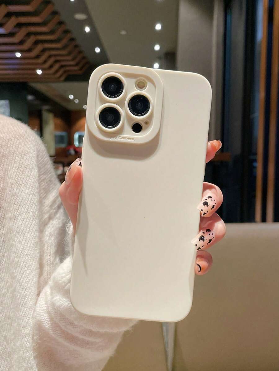 简约高端纯色眼睛图案防摔手机壳适用于 16、11、12、13、14、15、XR、13 Pro Max、7P、16 Plus、16 Pro Max、13 Pro、14 Plus、15 Pro Max、16、16 Pro Max 防水防震防刮 - 白色 - 查看 1
