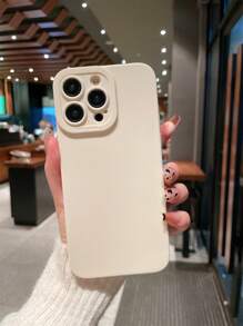 简约高端纯色眼睛图案防摔手机壳适用于 16、11、12、13、14、15、XR、13 Pro Max、7P、16 Plus、16 Pro Max、13 Pro、14 Plus、15 Pro Max、16、16 Pro Max 防水防震防刮 - 白色 - 查看 3