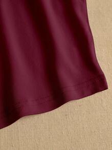 Chiquease Áo khoác và áo lót dành cho xe tăng nữ Gân đan Slogan Giải trí - Màu Đỏ Sâu - Xem 5