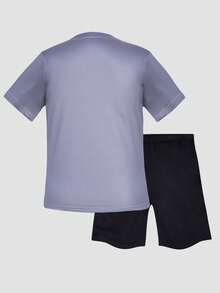 小男童遊戲手柄圖案T恤和短褲 - 彩色 - 查看 2