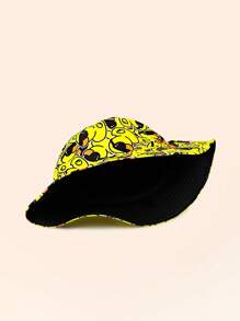 Sombrero De Cubo Con Estampado De Pato De Caricatura Lindo - Amarillo - Ver 3