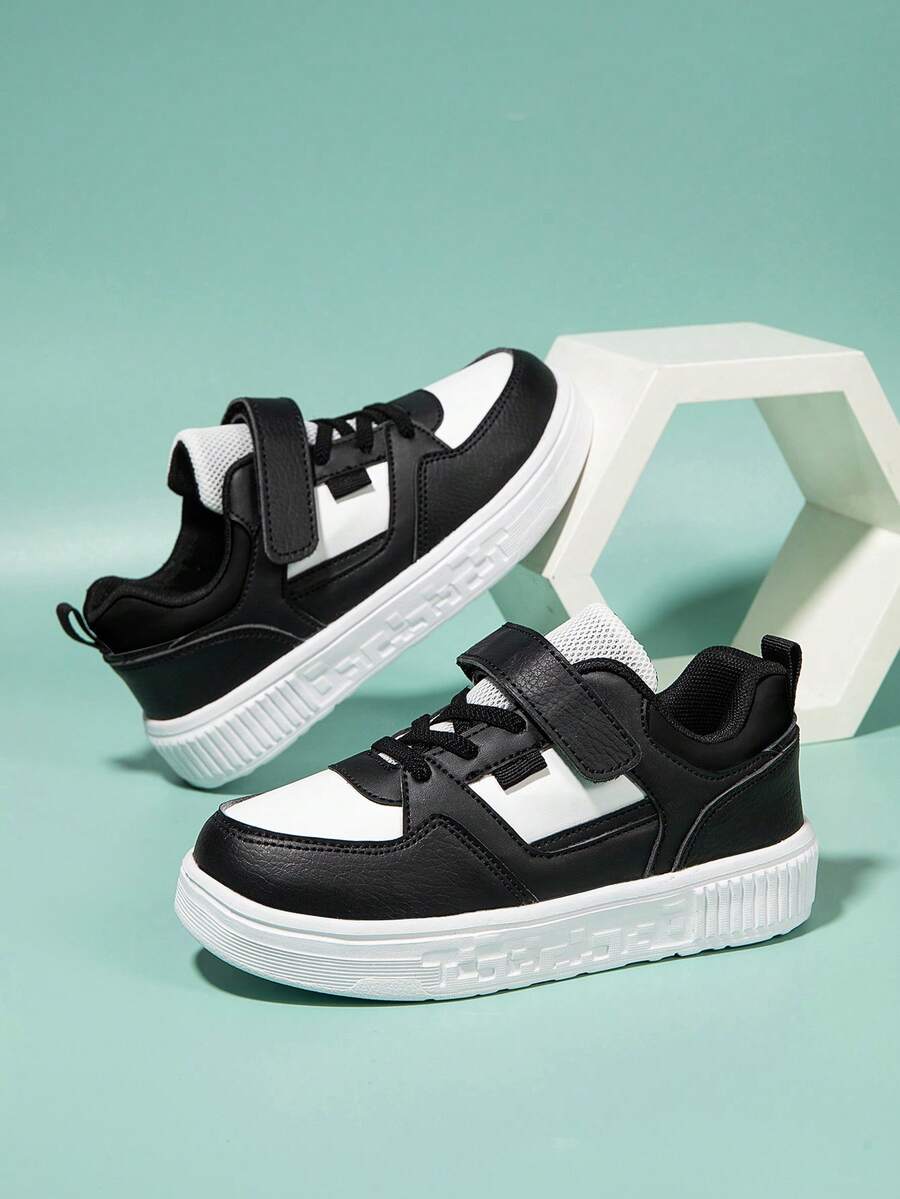 男孩雙色滑冰魔術貼運動運動鞋