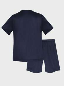 Bộ hai mảnh Trai Hoạt hình Giải trí - Màu xanh hải quân - Xem 2