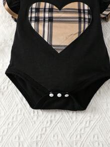 Souflis Souflis Mono y falda con estampado de cuadros y volantes para niña bebé, para Navidad - Multicolor - Ver 7