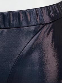 SHEIN BAE Ruched Side PU Leather Pants - Purple - View 7