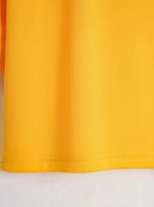 INAWLY Camiseta crop unicolor - Amarillo - Ver 5