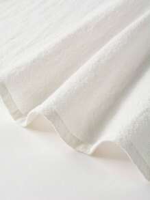 Manfinity Hypemode 男士棉字母圖案拼接領襯衫 - 白色 - 查看 6