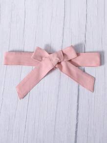 Tween Girl Button Front Dual Pocket Belted Dress Without Tee - Pink - View 6