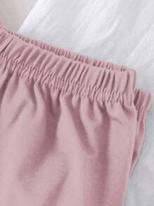 Bộ đồ mặc nhà in chữ cho bé gái tuổi teen - Bụi hồng - Xem 6