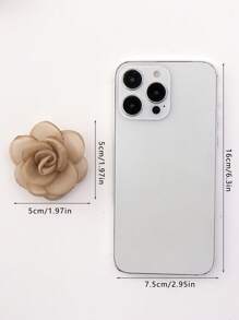 6 Cái Phụ Nữ Hoa Trang Trí Kẹp Tóc Cá Sấu Sáng Tạo Để Trang Trí Tóc - Màu nâu  Mocha - Xem 4