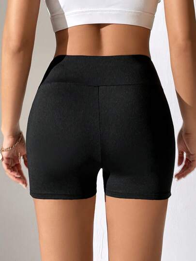 SHEIN PETITE Quần tất nữ Túi màu trơn Giải trí