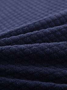 1入組素色彈力椅套，用於餐桌海軍藍色滌綸椅子防塵套 - 藏蓝色 - 查看 6