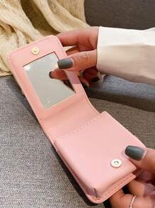 Túi đựng son môi họa tiết chữ cái màu hồng dành cho du lịch Ký túc xá đại học Essentials - Hồng - Xem 3