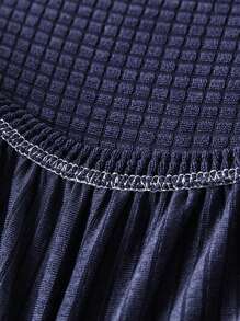 1入組素色彈力椅套，用於餐桌海軍藍色滌綸椅子防塵套 - 藏蓝色 - 查看 8